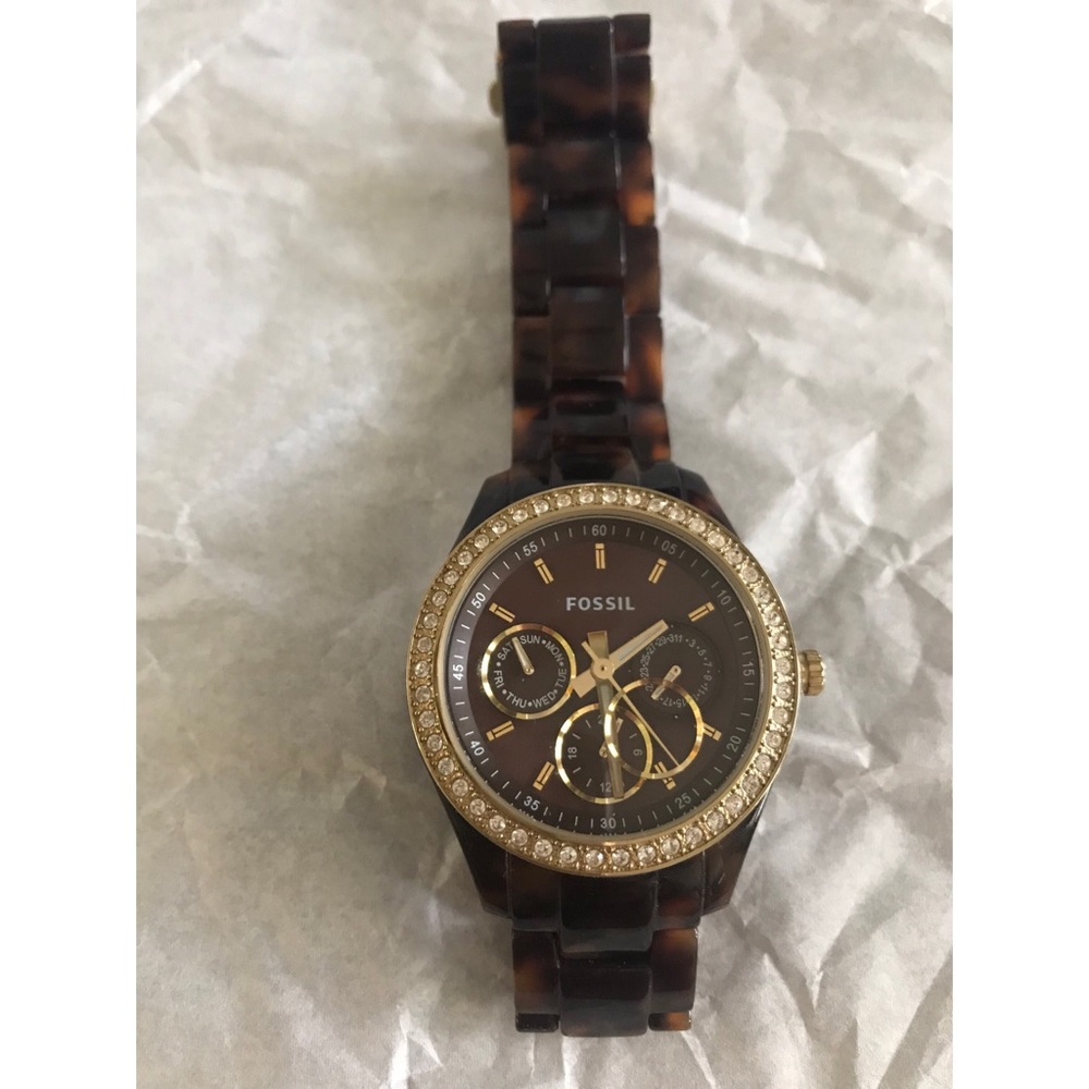 Stainless Steel Brown Fossil Watch
